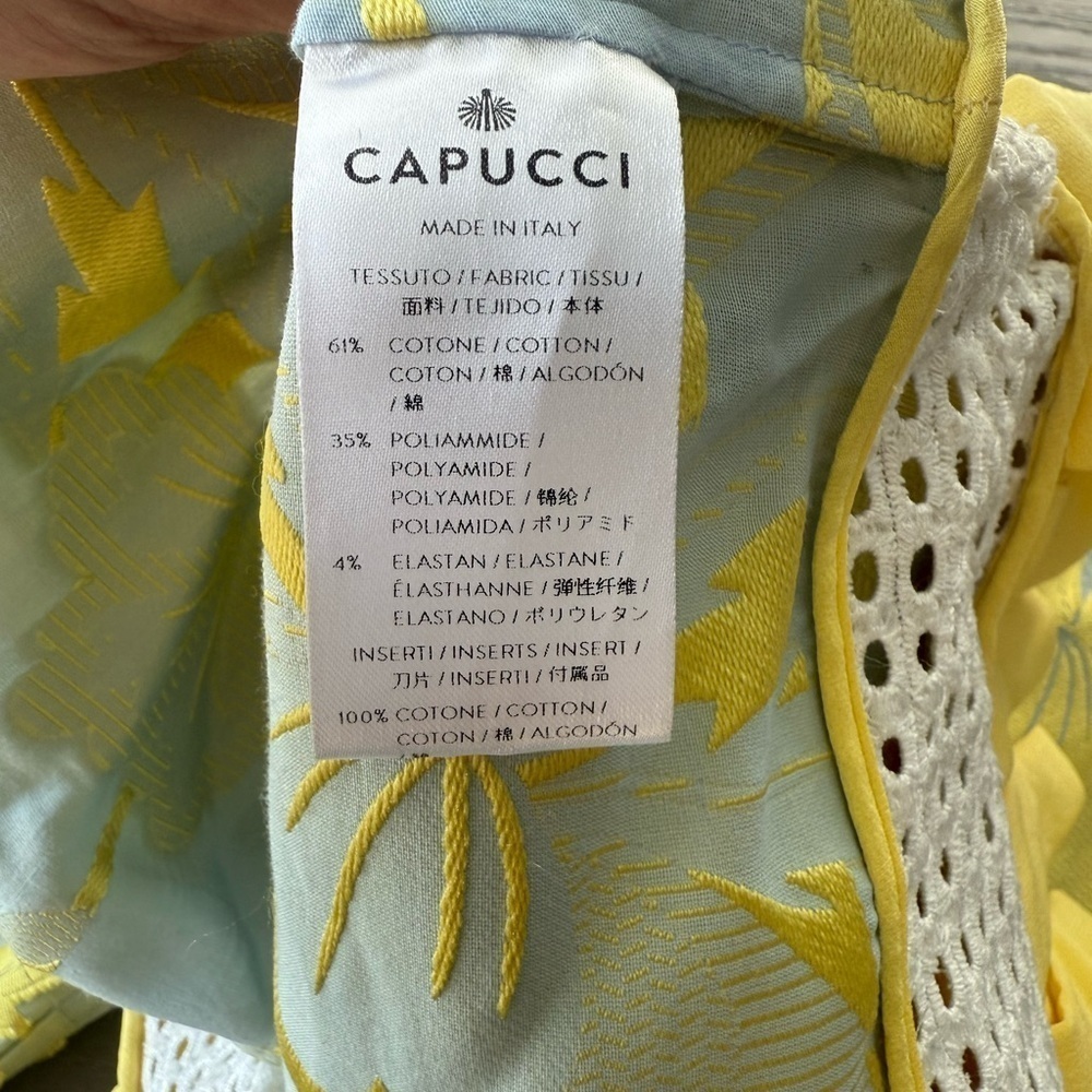 Capucci Made in Italy Embroidered Floral Top with Fringe Hem size S - Picture 10 of 11